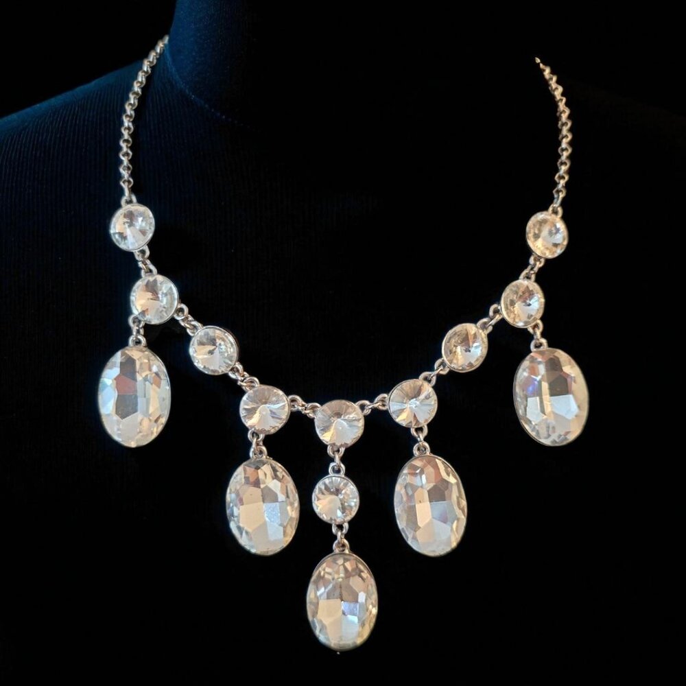 Rhinestone Diamond Silver Necklace